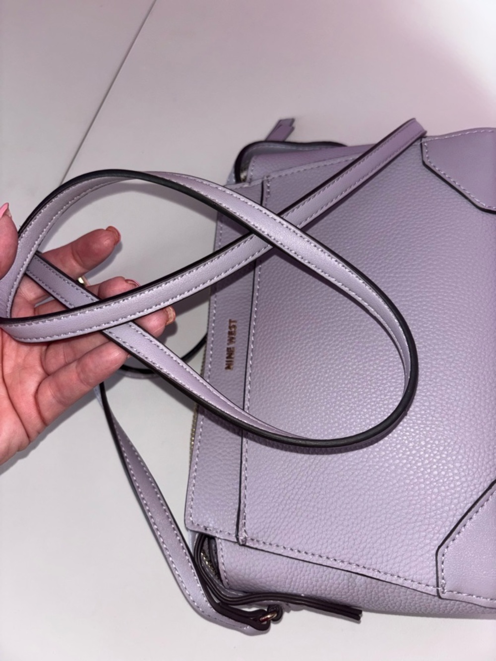 Nine West Soft Lavender Pebbled Crossbody - Picture 11 of 11